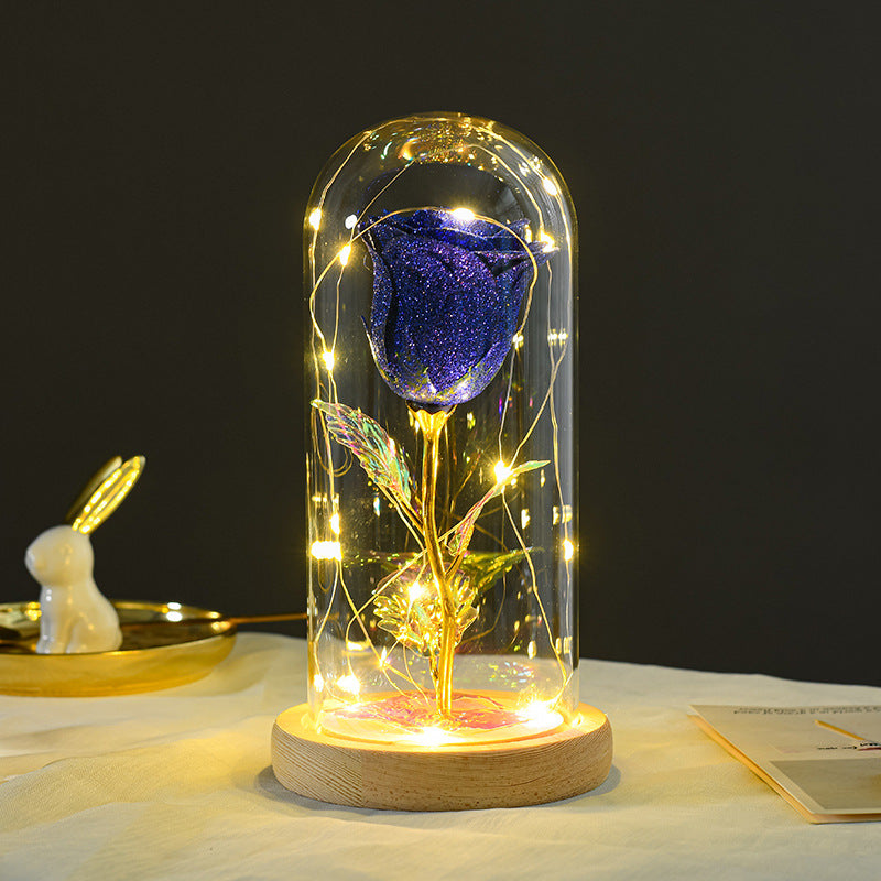 Eternal Rose met LED Licht in Glazen Stolp – Romantisch Cadeau