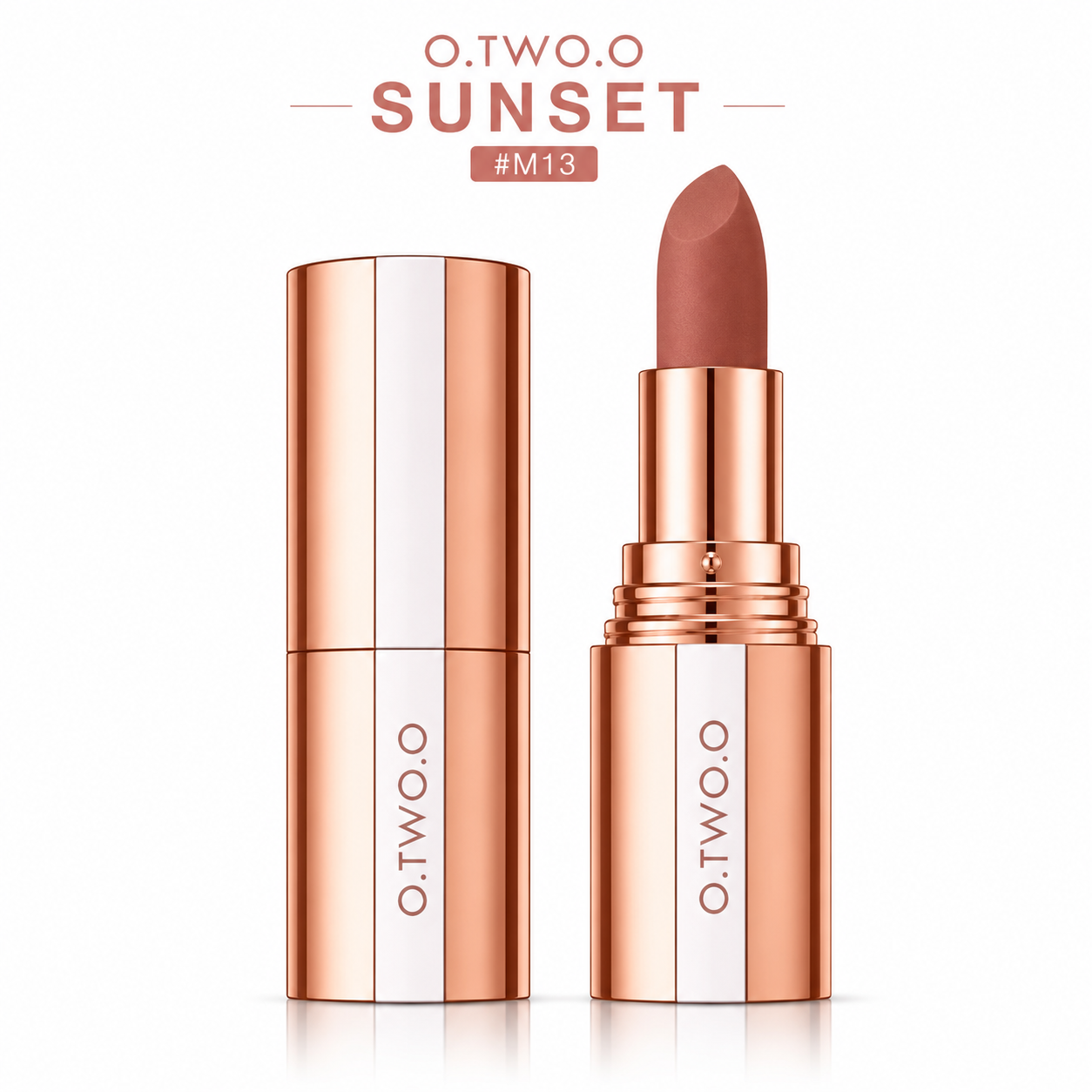 O.TWO.O Velvet Matte Lipstick – Waterproof, Langhoudend & Intens Gepigmenteerd
