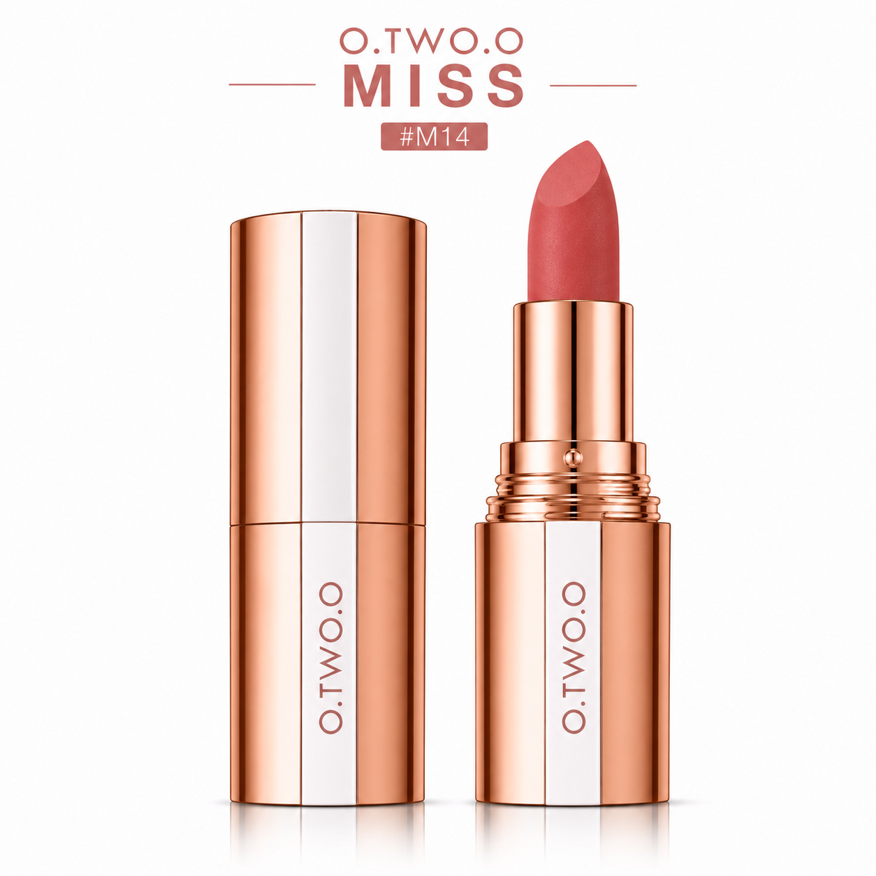 O.TWO.O Velvet Matte Lipstick – Waterproof, Langhoudend & Intens Gepigmenteerd