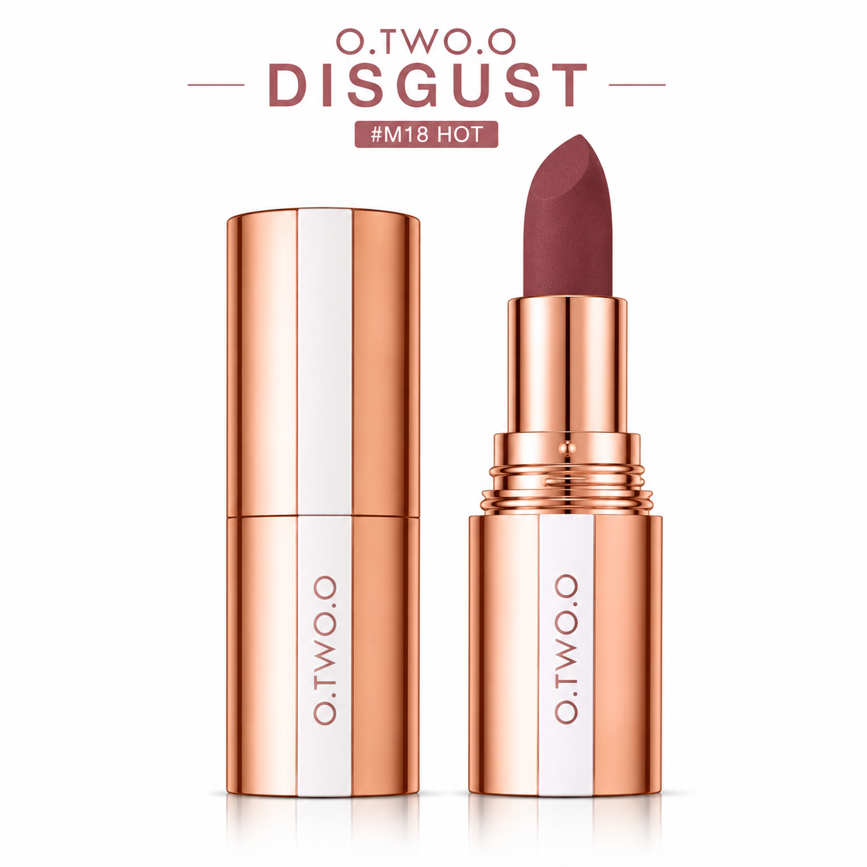 O.TWO.O Velvet Matte Lipstick – Waterproof, Langhoudend & Intens Gepigmenteerd