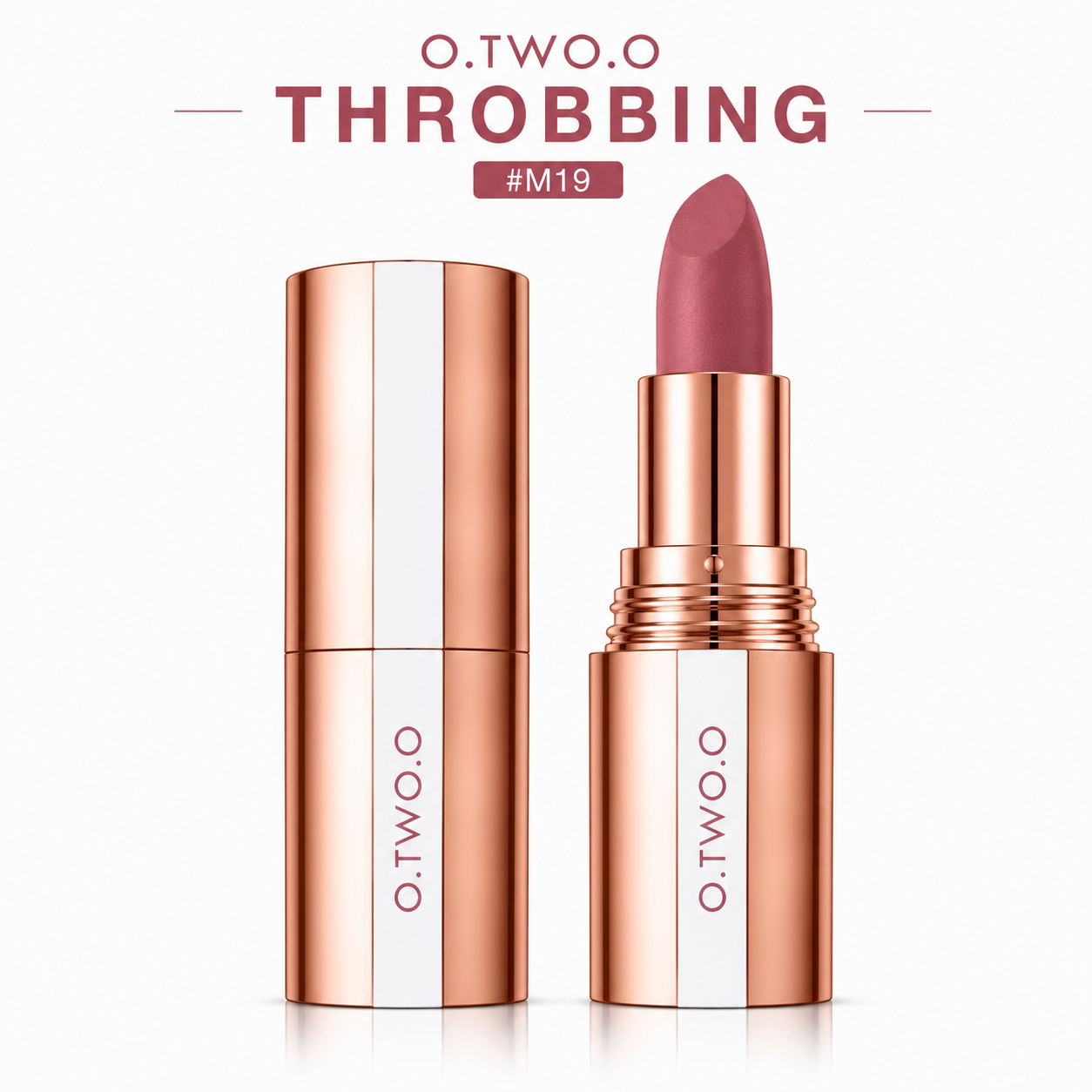 O.TWO.O Velvet Matte Lipstick – Waterproof, Langhoudend & Intens Gepigmenteerd