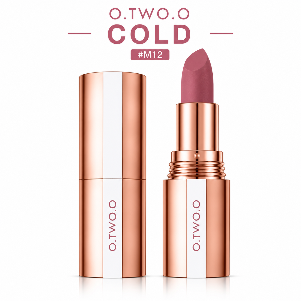 O.TWO.O Velvet Matte Lipstick – Waterproof, Langhoudend & Intens Gepigmenteerd