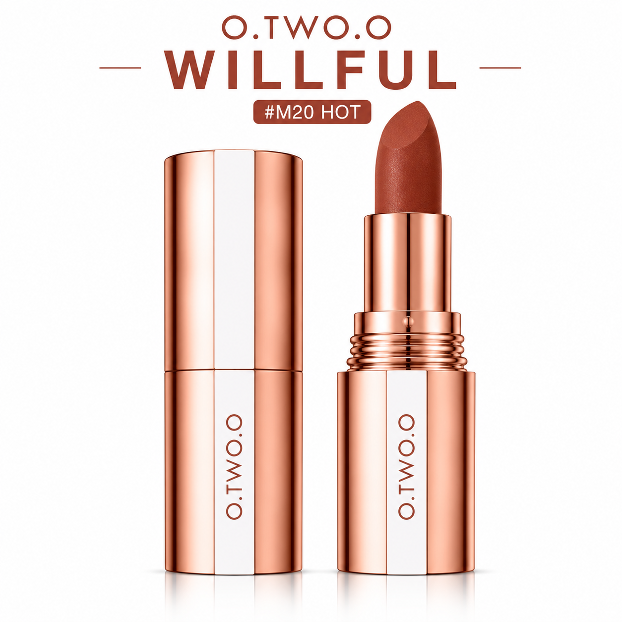 O.TWO.O Velvet Matte Lipstick – Waterproof, Langhoudend & Intens Gepigmenteerd