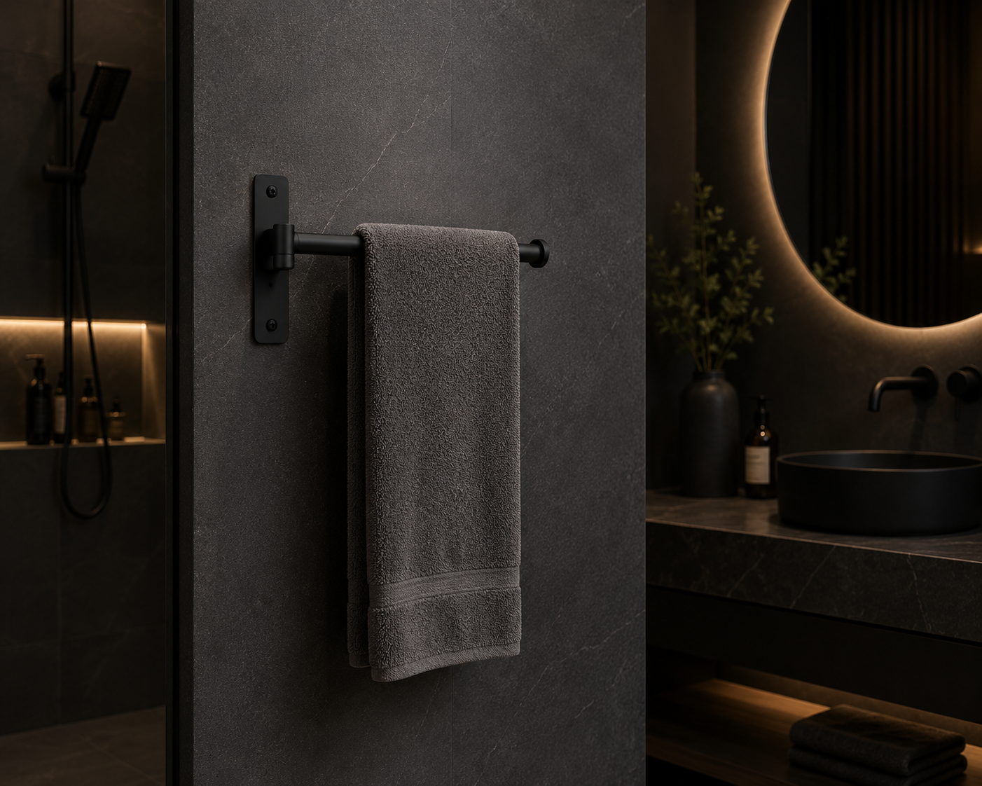 Zelfklevend Aluminium Handdoekrek zonder Boren – Meervoudige Handdoekhouder voor Badkamer – Roestvrij Wandrek