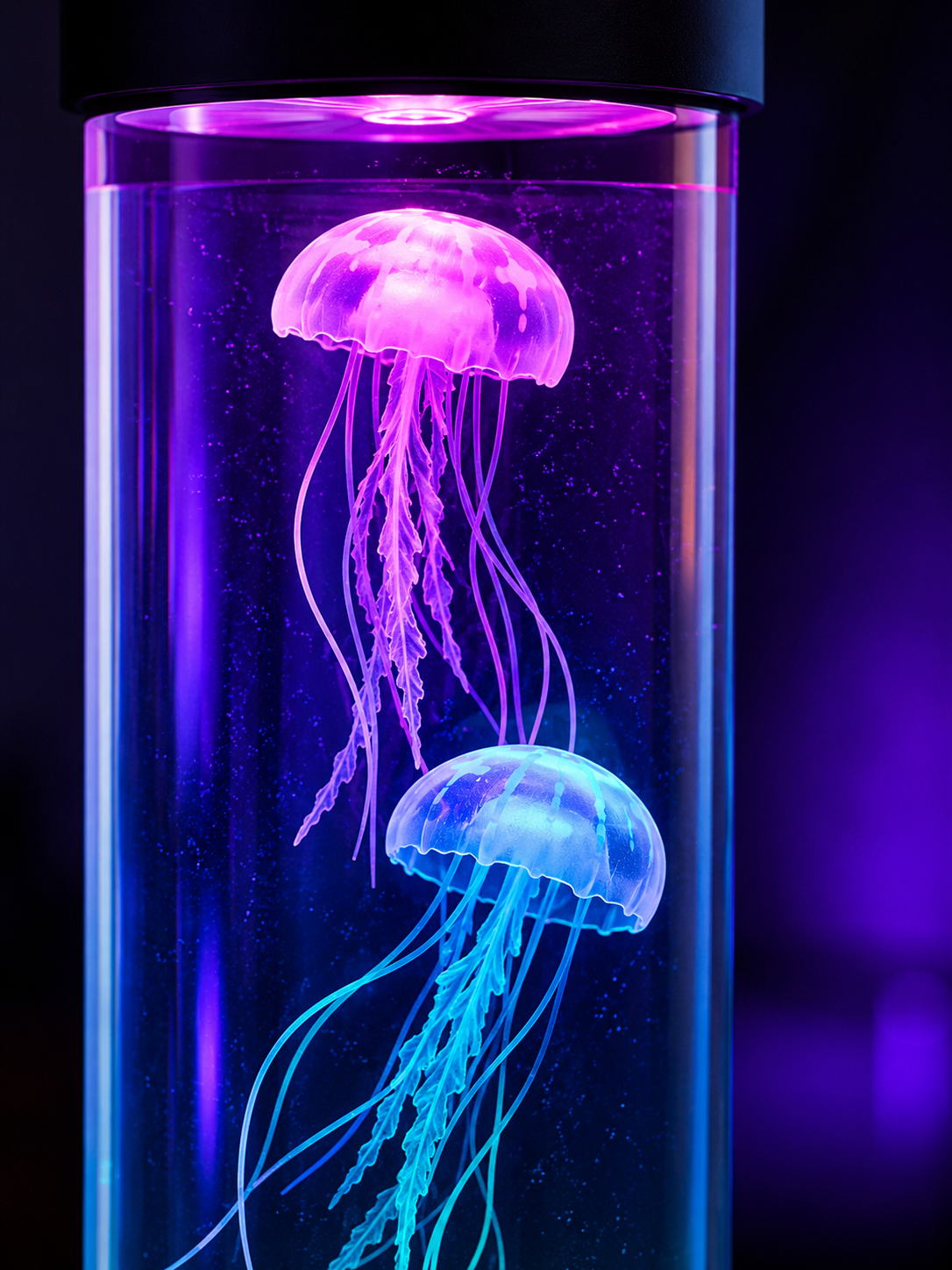 Jellyfish Lamp LED Kwallenlamp met Afstandsbediening – 8 Kleuren RGB – Rustgevende Nachtlamp voor Slaapkamer, Woonkamer & Kinderkamer