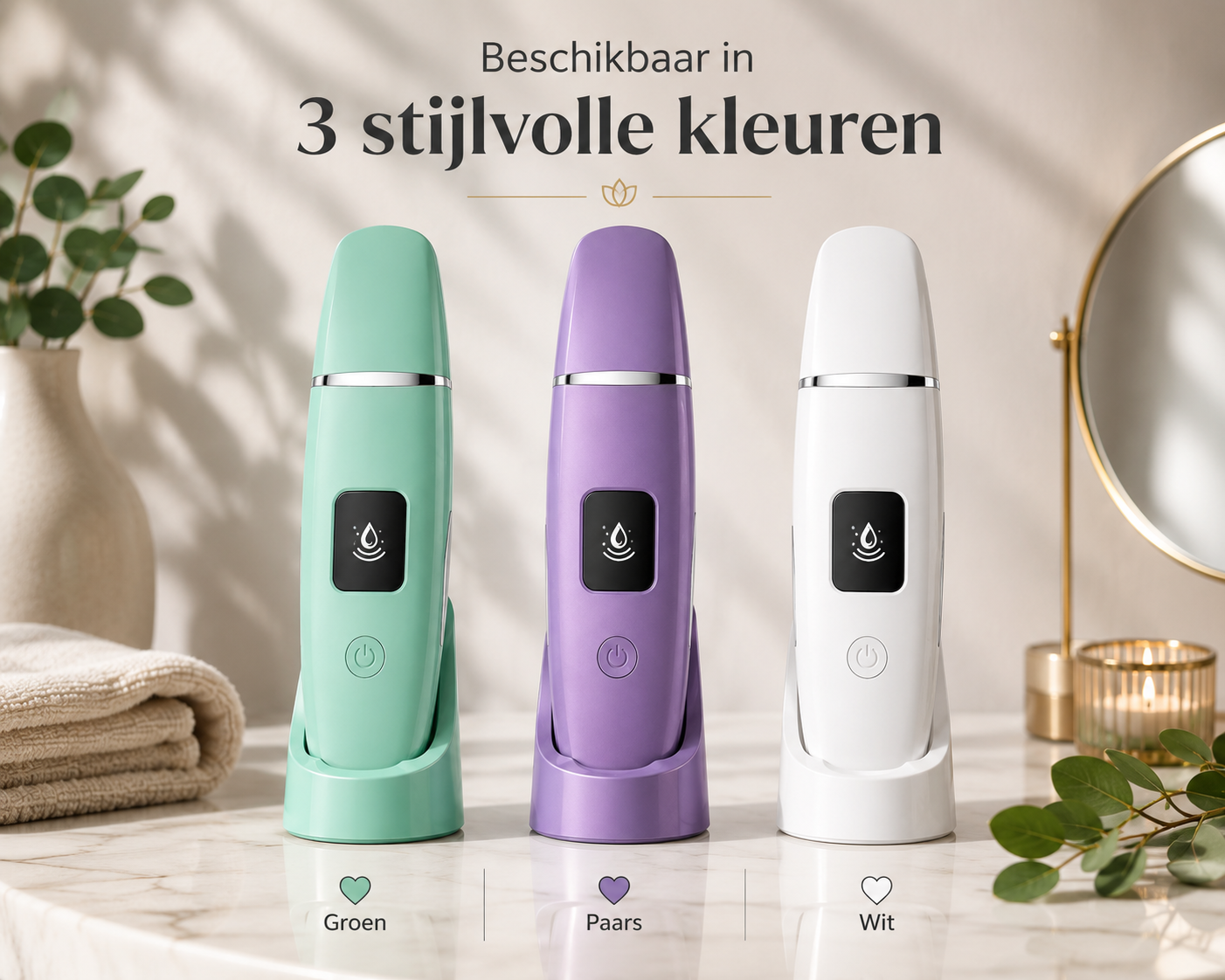 Ultrasone Gezichtsscrubber – Diepe Poriënreiniger & Mee-eterverwijderaar met LED