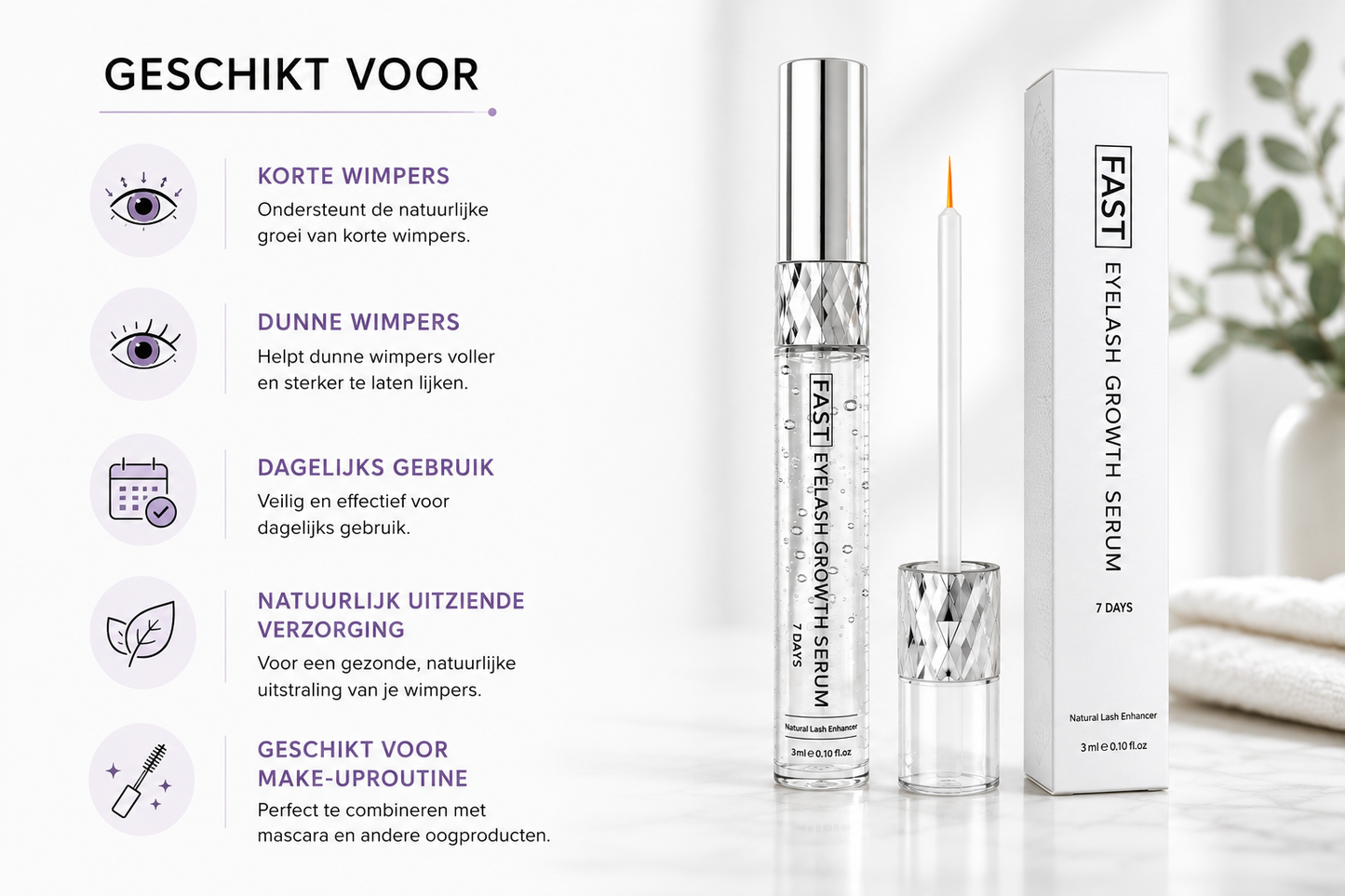 Wimperserum voor Langere & Vollere Wimpers