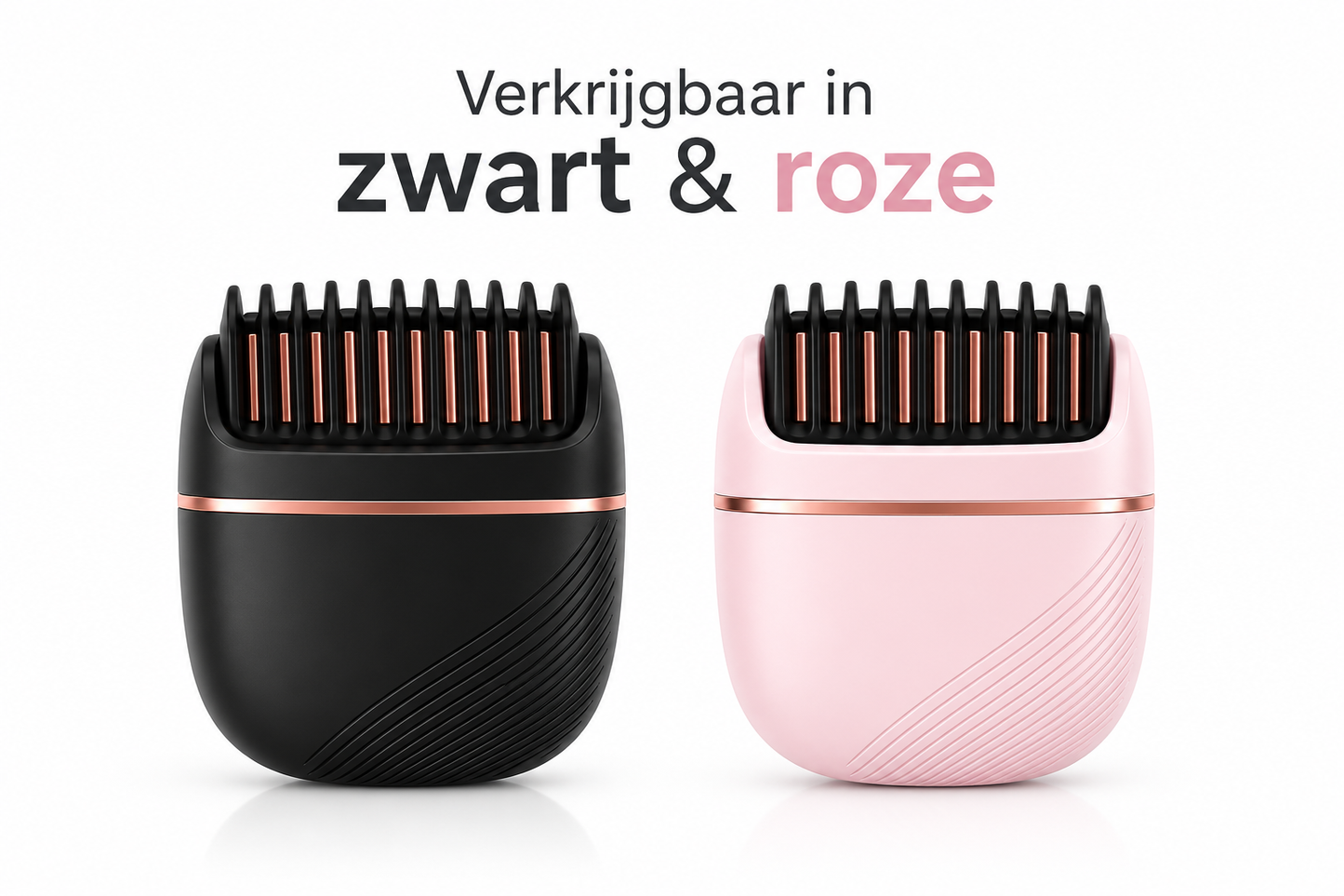 Draadloze Mini-Stijltang met Kam – Compacte Haarstyler voor Glad en Pluisvrij Haar