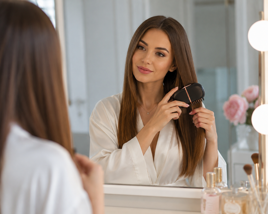 Draadloze Mini-Stijltang met Kam – Compacte Haarstyler voor Glad en Pluisvrij Haar