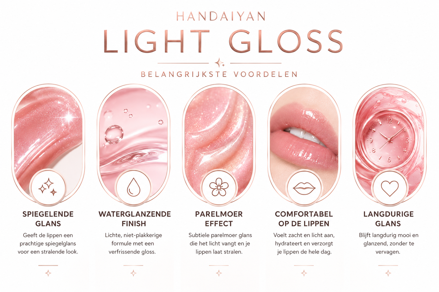 Spiegelglans Lipgloss – Hydraterende Lipgloss met Parelmoerglans