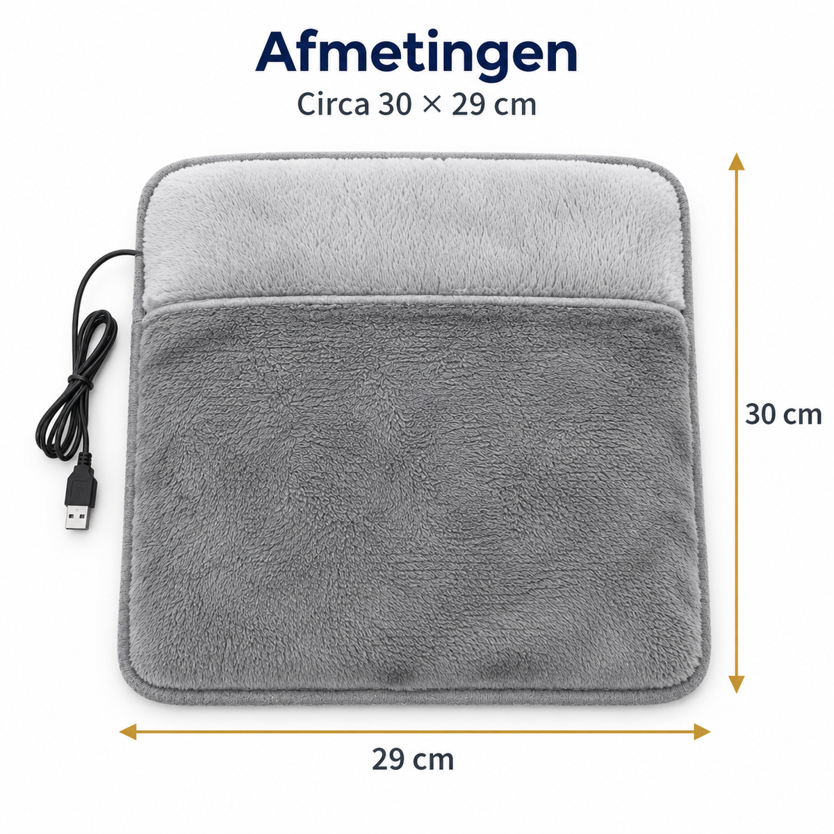 Elektrische Voetenwarmer met Zachte Pluche Voering – USB-aangedreven & Wasbaar