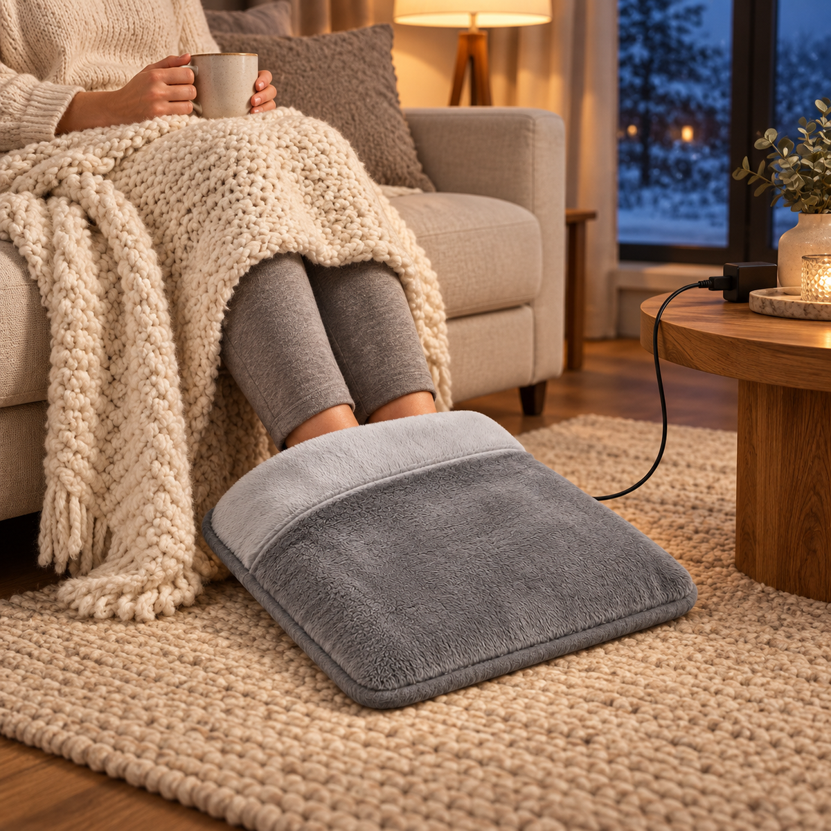 Elektrische Voetenwarmer met Zachte Pluche Voering – USB-aangedreven & Wasbaar